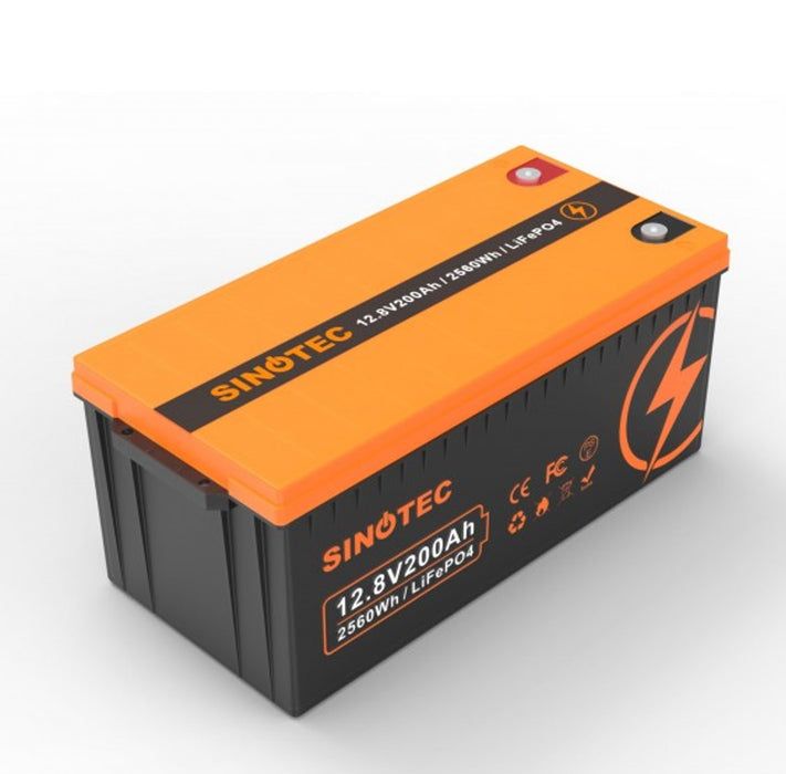 12v 200 AH Lithium Battery 2.56Kwh LiFePO4 Sinotec - MacSell Solar Outlet