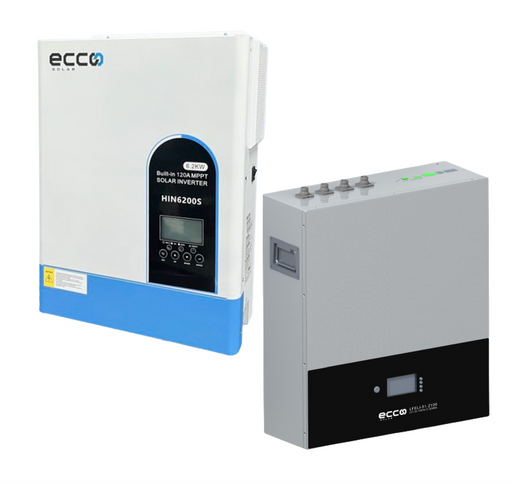6.2KVA Inverter and Battery ECCO Combo 48V ECCO 5.12 KWH Lithium Battery - MacSell Solar Outlet