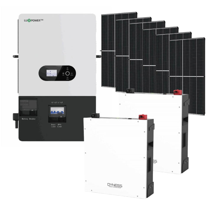 LuxPower 12kW (SNA12000) Plus 2X Dyness 5.12kwh Batteries & 8 X 580W Mono Solar Panel - MacSell Solar Outlet