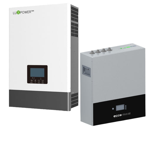 Luxpower Inverter and Battery Combo 5KVA Solar Hybrid Inverter & 5.12KWH ECCO Lithium Battery - MacSell Solar Outlet