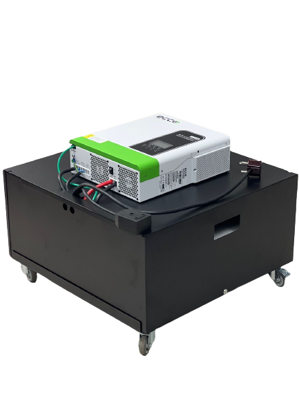 Portable Power System Ecco 3500W Solar Ready Hybrid Inverter Trolley 2.71 Kwh Lithium Battery - MacSell Solar Outlet