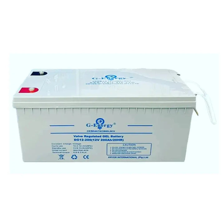 200 Ah Gel Battery 12v G-Energy Deep Cycle Germany Tech Gel Battery - MacSell Solar Outlet