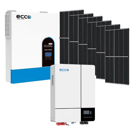 6.2KVA ECCO Hybrid Inverter and Battery 48V ECCO 5.12 KWH Lithium Battery Plus 6 X 460w Canadian Solar Panels - MacSell Solar Outlet