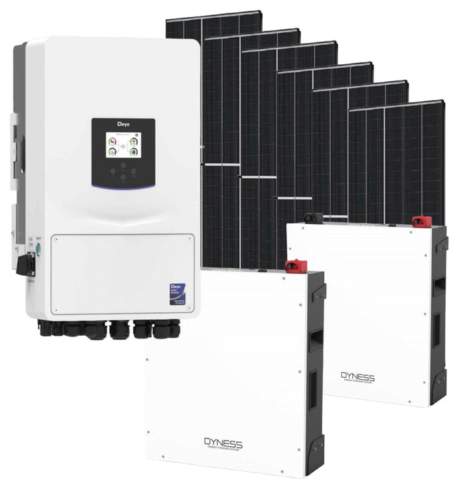 Deye 8KW Battery and Inverter Combo 2 X Dyness 5.12KWh Lithium Batteries Plus 6X 620W JA Solar Panels