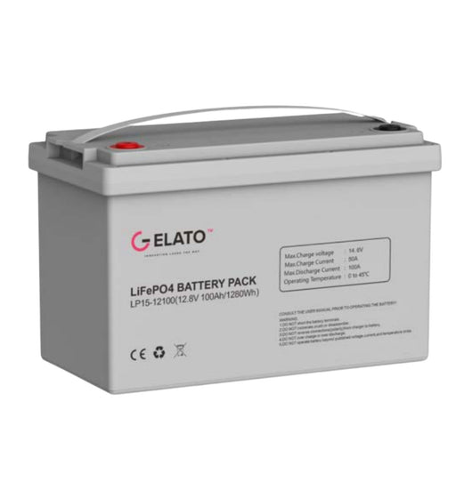 Lithium Battery 12.8v 100AH 1.28 Kwh Gelato + Bluetooth - MacSell Solar Outlet