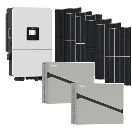 Deye 8KW Battery and Inverter Combo 2 X Shoto 5.12KWh Lithium Batteries Plus 8 X 560w Solar Panels - MacSell Solar Outlet