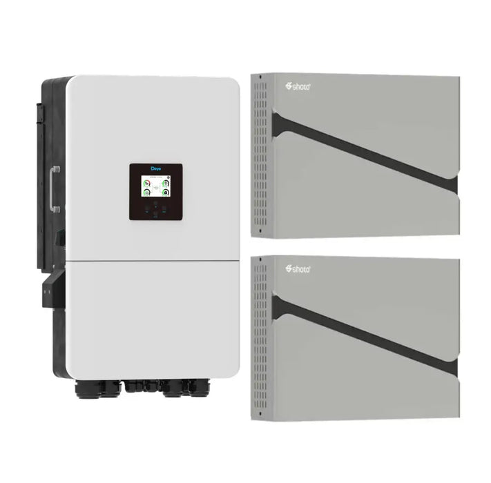 Deye 8KW Battery and Inverter Combo 2 X Shoto 5.12KWh Lithium Batteries - MacSell Solar Outlet