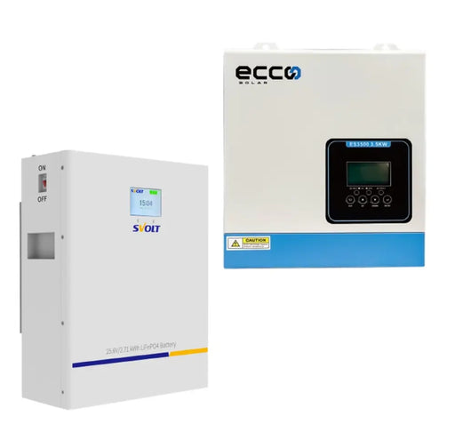 ECCO Hybrid Inverter and Battery Combo 3.5kva / 3500w Mppt