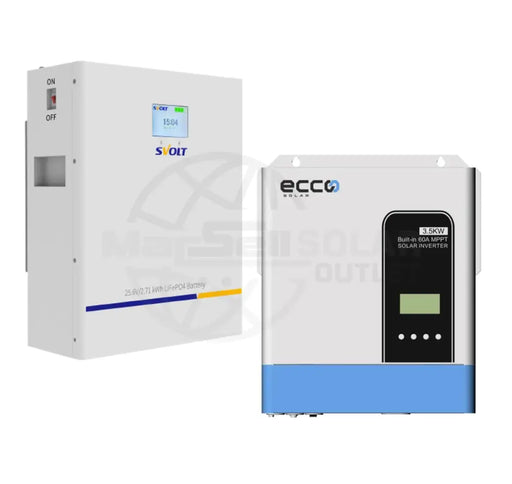 ECCO Solar 3500w Hybrid Inverter and Battery SVOLT 24V
