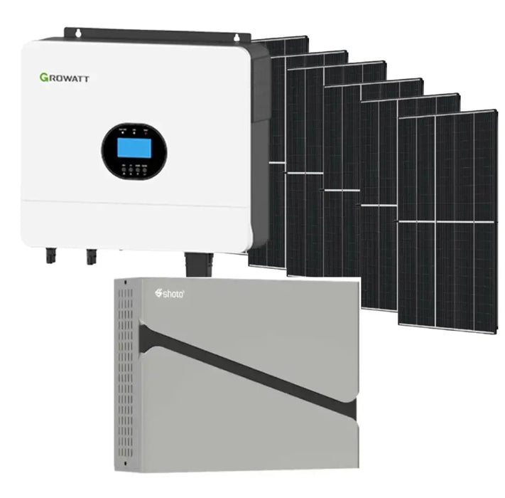 Growatt 6000w and Shoto 5.12 Lithium Battery Combo Plus 6x Solar 460w Canadian Solar Panels - MacSell Solar Outlet
