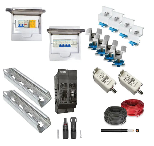 Solar Installation Kit for 3 Solar Panels, Inverter and Battery - MacSell Solar Outlet