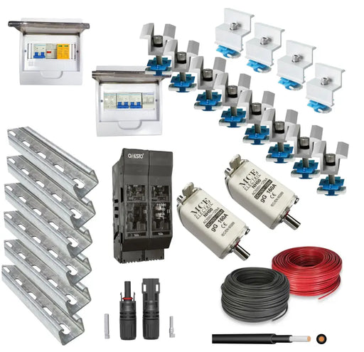 Solar Installation Kit for 6 Solar Panels, Inverter and Battery - MacSell Solar Outlet