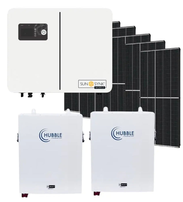 Sunsynk 8KVA & Hubble AM2 5.5 KWh Combo Kit With 6x Solar