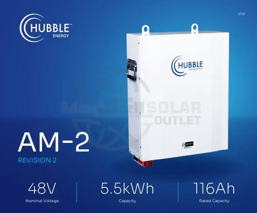 Hubble Lithium AM2 5.5kWh 51V Battery - Deep Cycle Battery