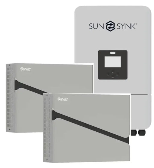 Sunsynk 8KW MPPT Plus 2X Shoto 5.12 KWh Lithium Batteries