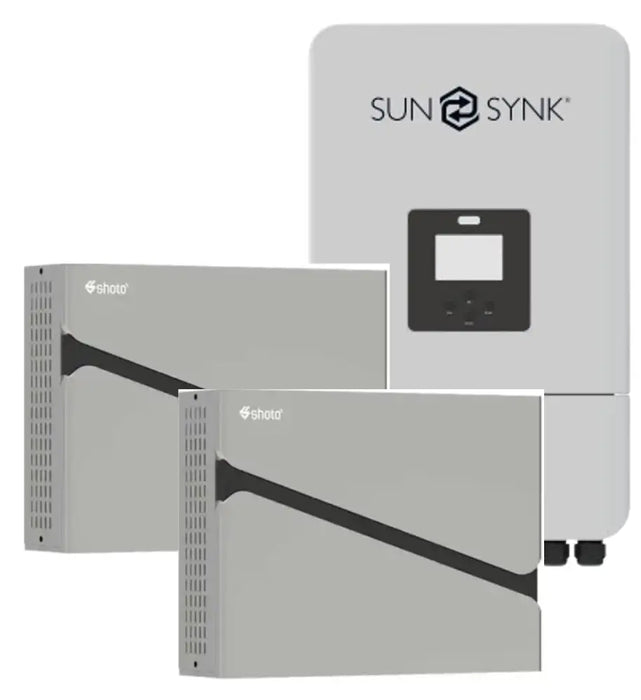 Sunsynk 8KW MPPT Plus 2X Shoto 5.12 KWh Lithium Batteries